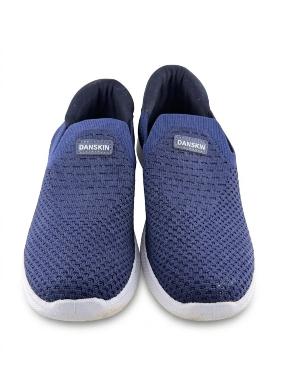 Danskin Navy Blue Mesh Slip On Sneakers | Vegan Comfort Walking Shoes | Size 7.5